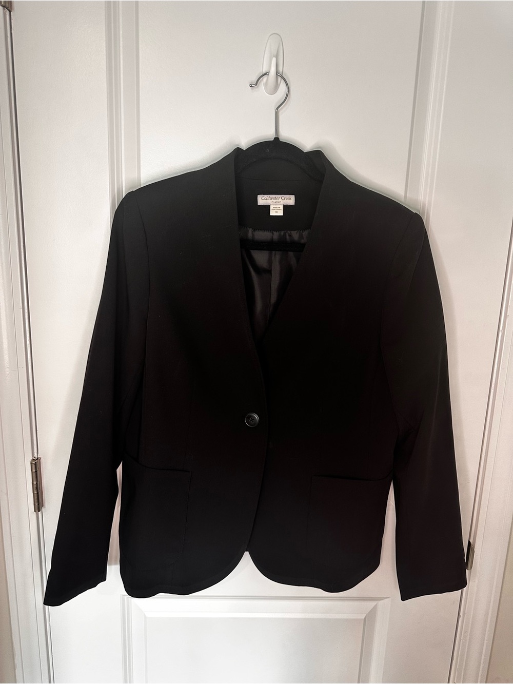 Coldwater Creek Black Women's Single-Button Blazer